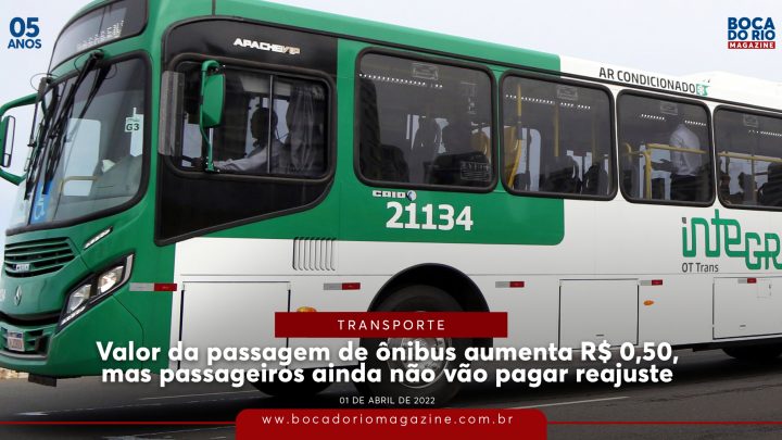 Valor da passagem de ônibus aumenta R$ 0,50, mas passageiros ainda não vão pagar reajuste