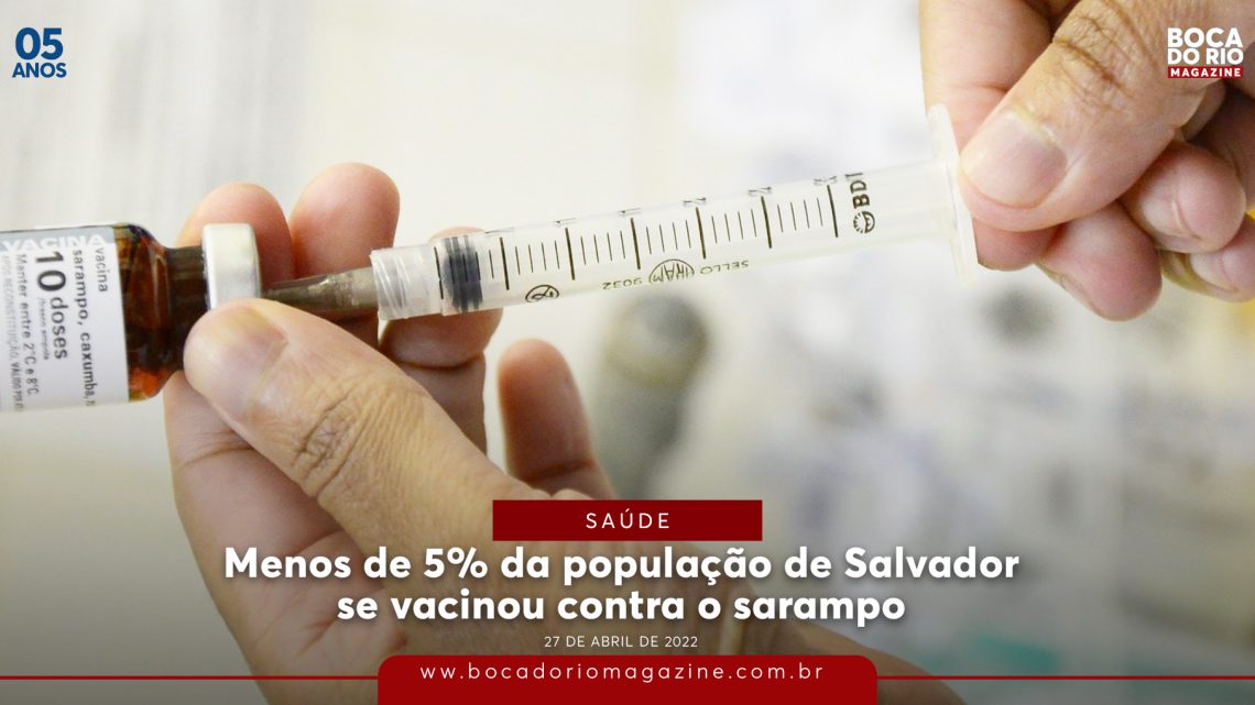 Menos de 5% da população de Salvador se vacinou contra o sarampo