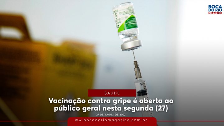 Vacinação contra gripe é aberta ao público geral nesta segunda (27)