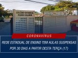 Coronavírus Aulas Suspensas