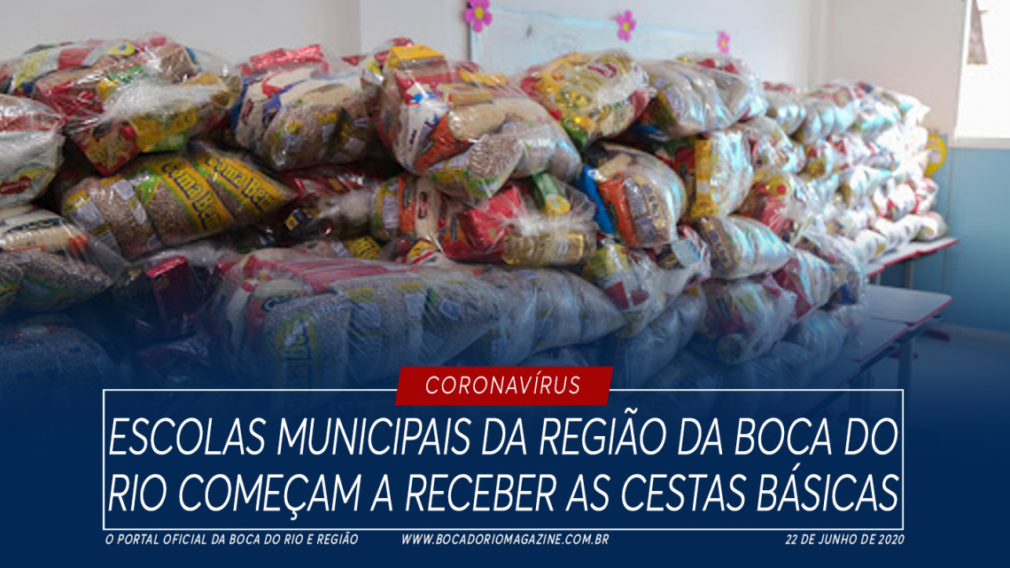 Escolas municipais da região da Boca do Rio começam a receber as cestas básicas