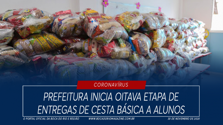 Prefeitura inicia oitava etapa de entregas de cesta básica a alunos