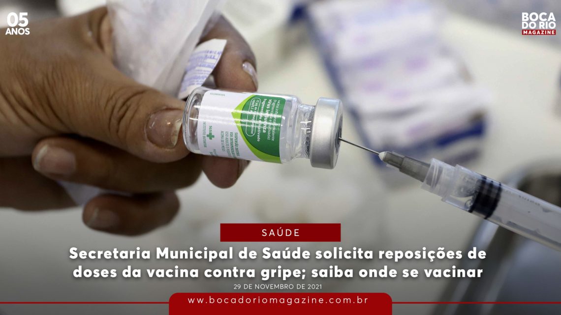 Secretaria Municipal de Saúde solicita reposições de doses da vacina contra gripe; saiba onde se vacinar