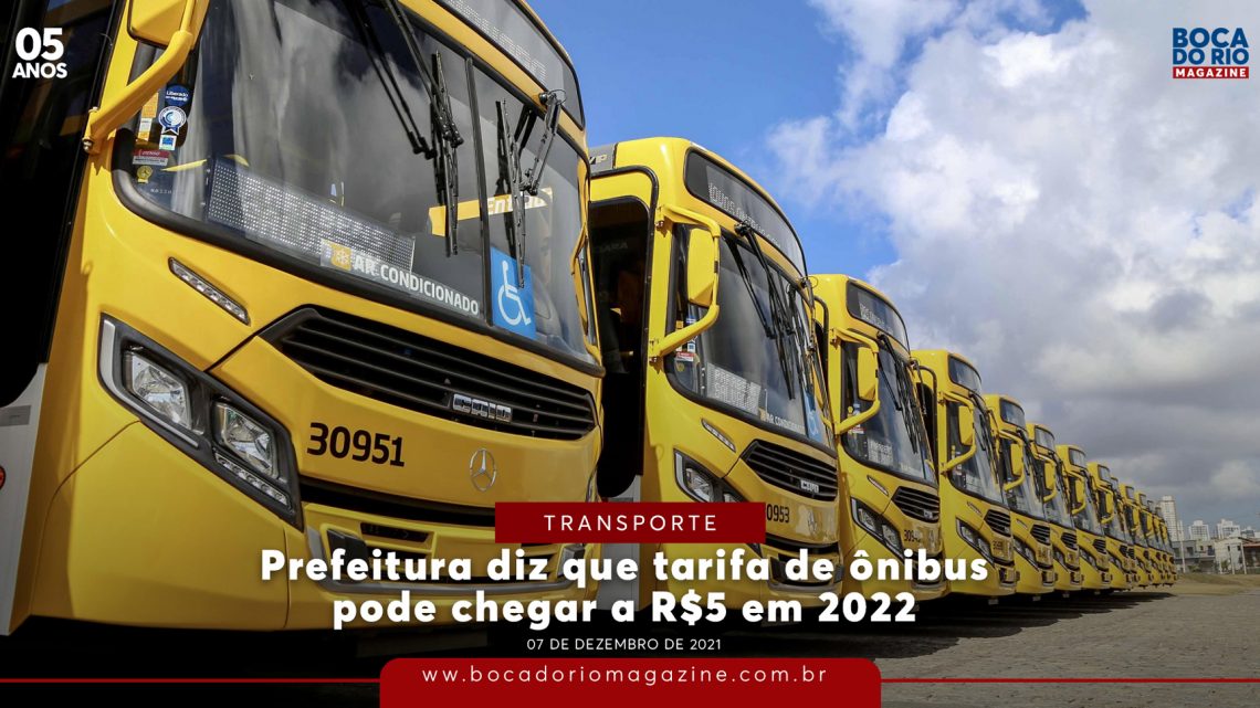Prefeitura diz que tarifa de ônibus pode chegar a R$5 em 2022