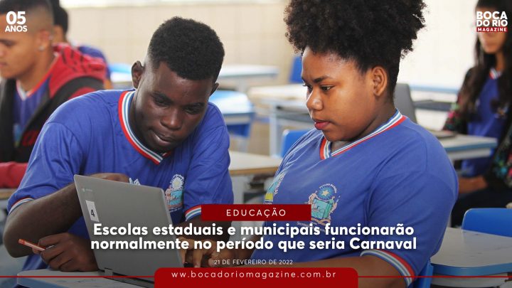 Escolas estaduais e municipais funcionarão normalmente no período que seria Carnaval