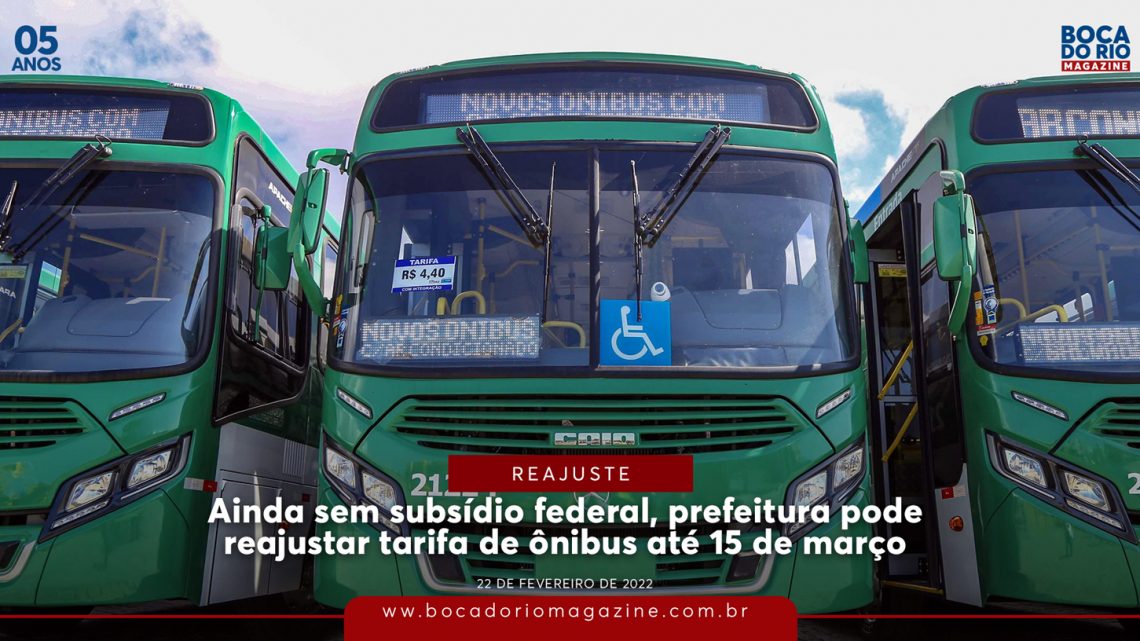 Ainda sem subsídio federal, prefeitura pode reajustar tarifa de ônibus até 15 de março