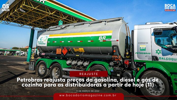 Petrobras reajusta preços da gasolina, diesel e gás de cozinha para as distribuidoras a partir de hoje (11)