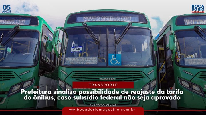 Prefeitura sinaliza possibilidade de reajuste da tarifa do ônibus, caso subsídio federal não seja aprovado