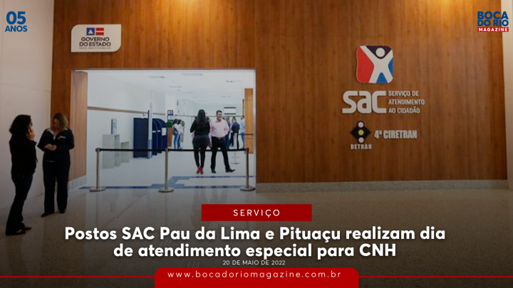 Postos SAC Pau da Lima e Pituaçu realizam dia de atendimento especial para CNH; veja detalhes