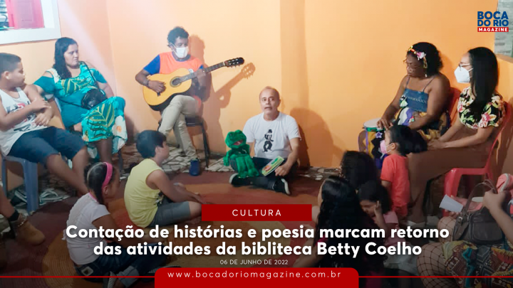Contação de histórias e poesia marcam retorno das atividades da bibliteca Betty Coelho