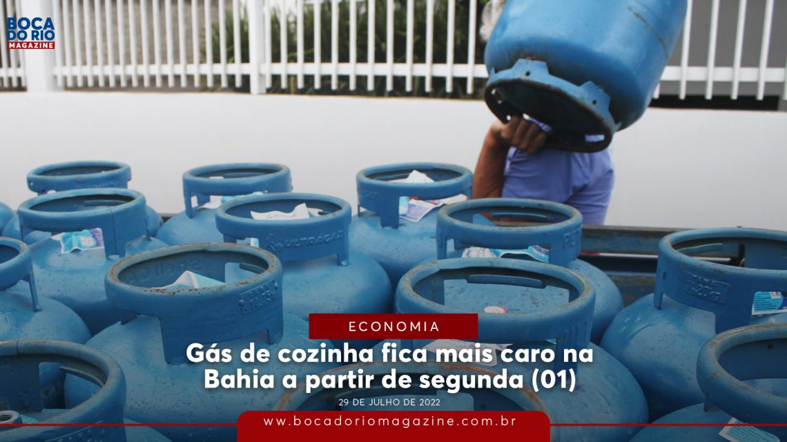 Gás de cozinha fica mais caro na Bahia a partir de segunda (01)