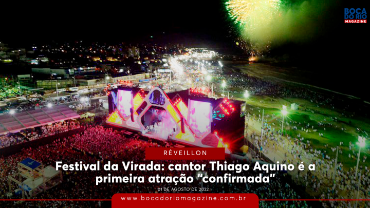 Festival da Virada: cantor Thiago Aquino é a primeira atração “confirmada”