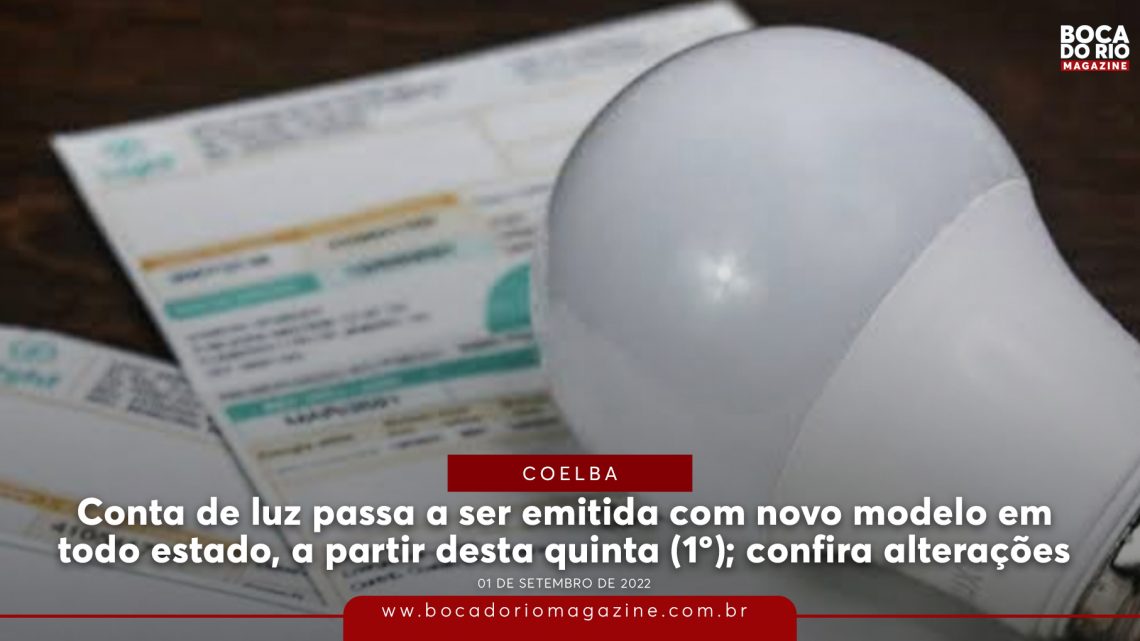 Conta de luz passa a ser emitida com novo modelo em todo estado, a partir desta quinta (1º); confira alterações