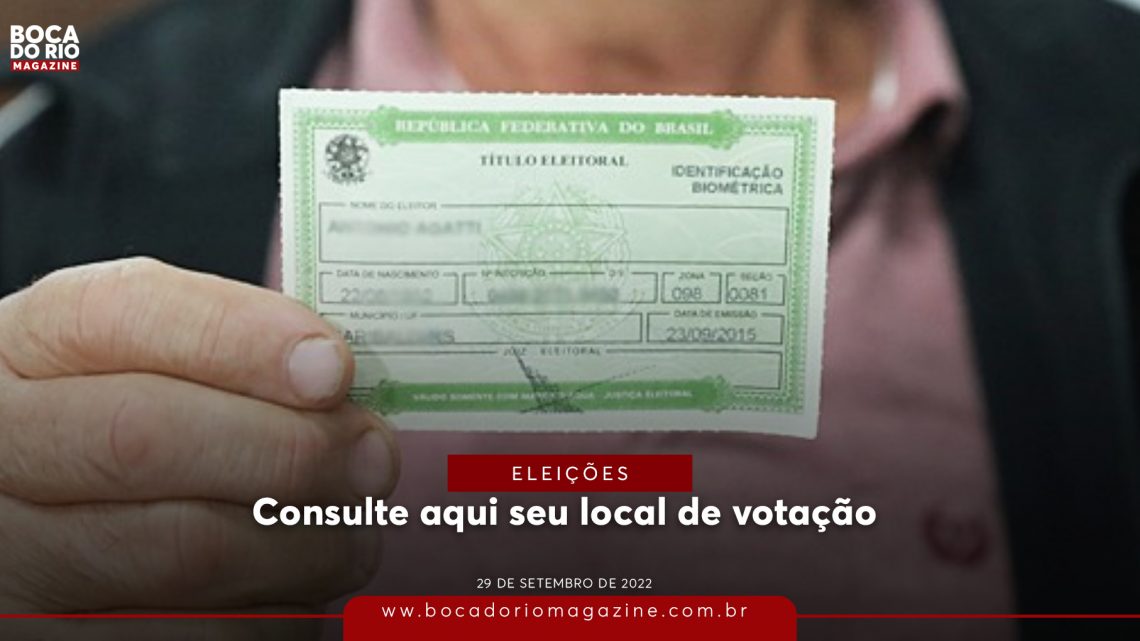 Consulte Aqui Seu Local De Votação - Boca Do Rio Magazine