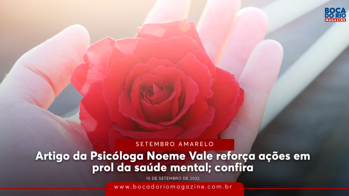 Artigo da Psicóloga Noeme Vale reforça ações em prol da saúde mental; confira