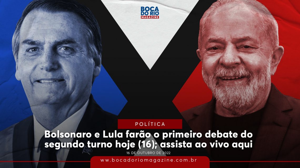 Bolsonaro e Lula farão o primeiro debate do segundo turno hoje (16/10); assista ao vivo aqui