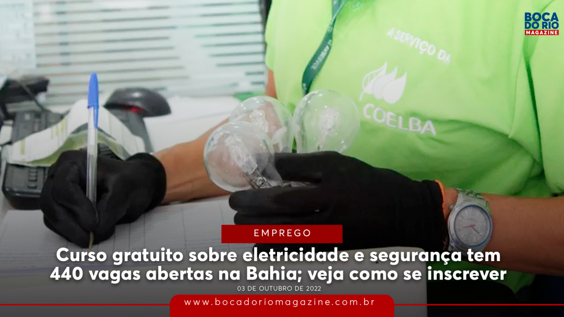 Curso gratuito sobre eletricidade e segurança tem 440 vagas abertas na Bahia; veja como se inscrever