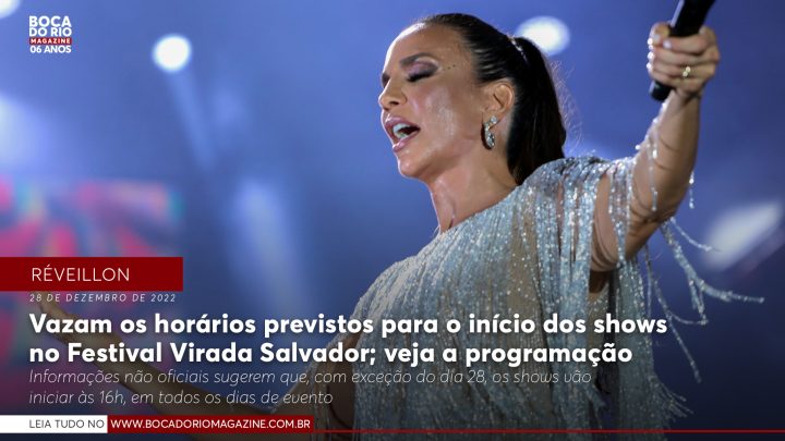 Vazam os horários previstos para o início dos shows no Festival Virada Salvador; veja a programação