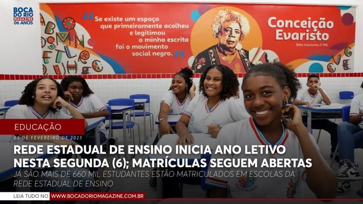 Rede estadual de ensino inicia ano letivo nesta segunda (6); matrículas seguem abertas