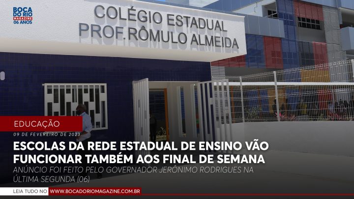 Escolas da rede estadual de ensino vão funcionar também aos final de semana