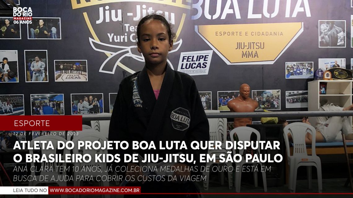Atleta do Projeto Boa Luta quer disputar o Brasileiro Kids de Jiu-Jitsu, em São Paulo