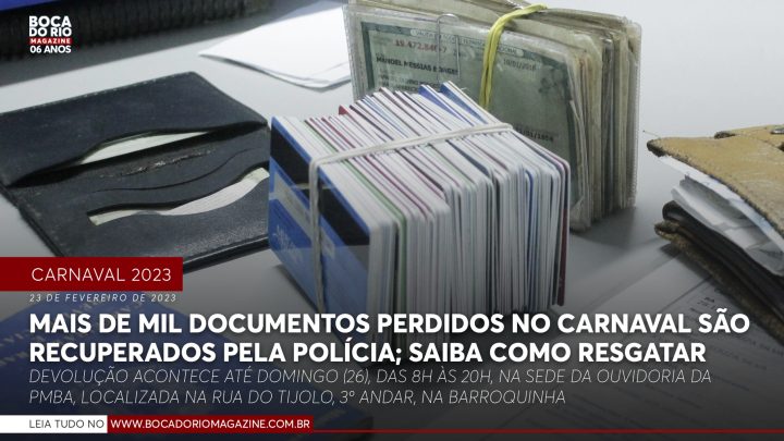 Mais de mil documentos perdidos no carnaval de Salvador são recuperados pela polícia; saiba como resgatar