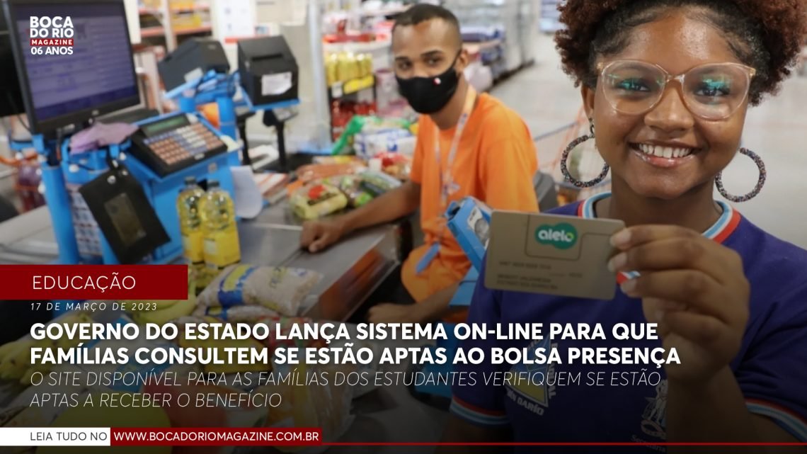 Governo do Estado lança sistema on-line para que famílias consultem se estão aptas ao Bolsa Presença
