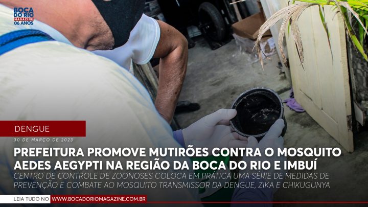 Prefeitura promove mutirões contra o mosquito Aedes Aegypti na Boca do Rio e Imbuí