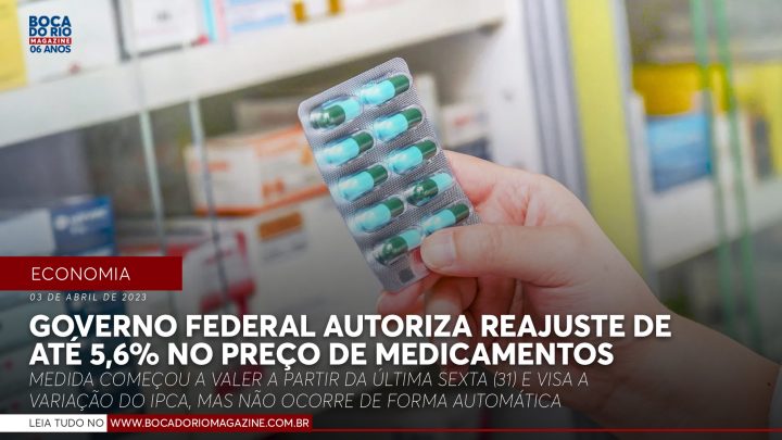 Governo Federal autoriza reajuste de até 5,6% no preço de medicamentos