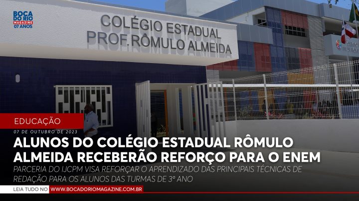 Alunos do Colégio Estadual Rômulo Almeida receberão reforço para o ENEM