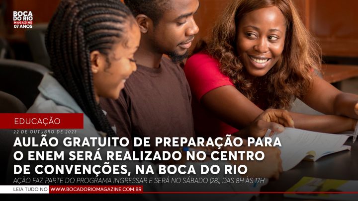 Aulão gratuito de preparação para o Enem será realizado no Centro de Convenções, na Boca do Rio