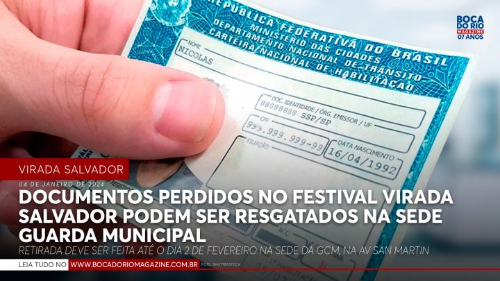 Documentos perdidos no Festival Virada Salvador podem ser resgatados na sede Guarda Municipal