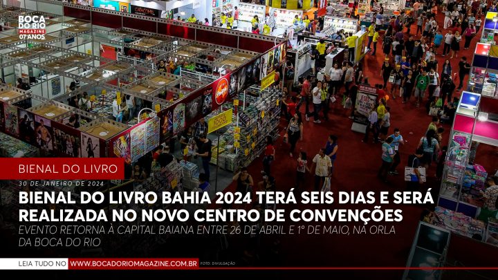 Bienal do Livro Bahia 2024 terá seis dias e será realizada no novo Centro de Convenções