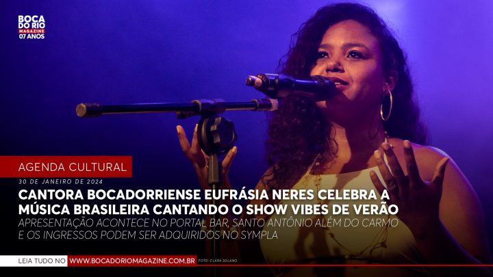 Cantora bocadorriense Eufrásia Neres celebra a música brasileira cantando o Show Vibes de Verão