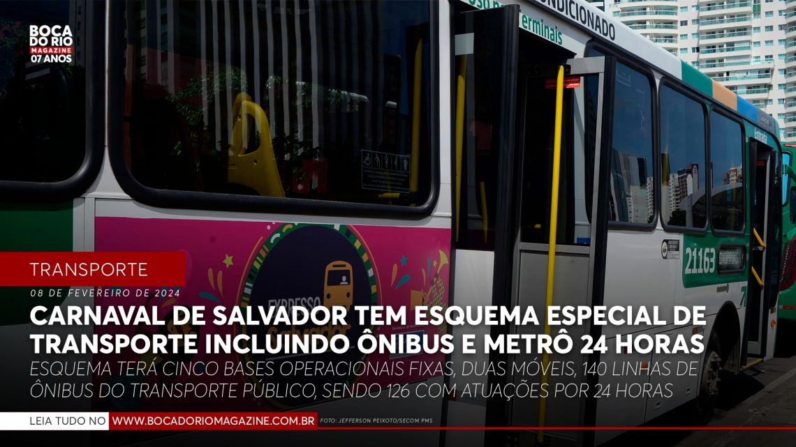 Carnaval de Salvador tem esquema especial de transporte, incluindo ônibus e metrô 24 horas