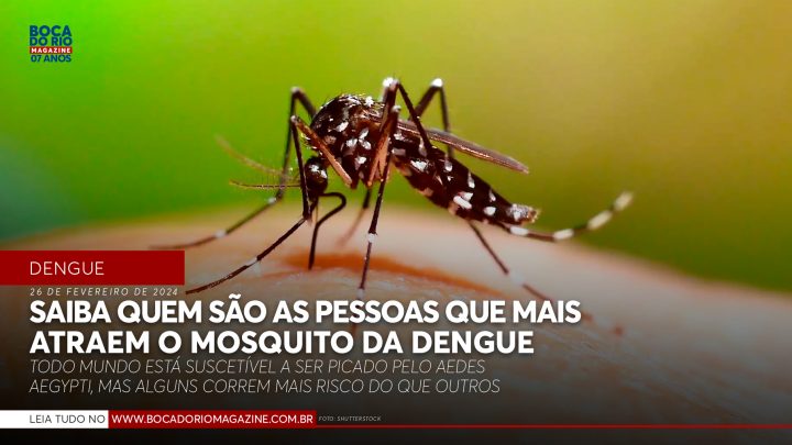 Saiba quem são as pessoas que mais atraem o mosquito da dengue