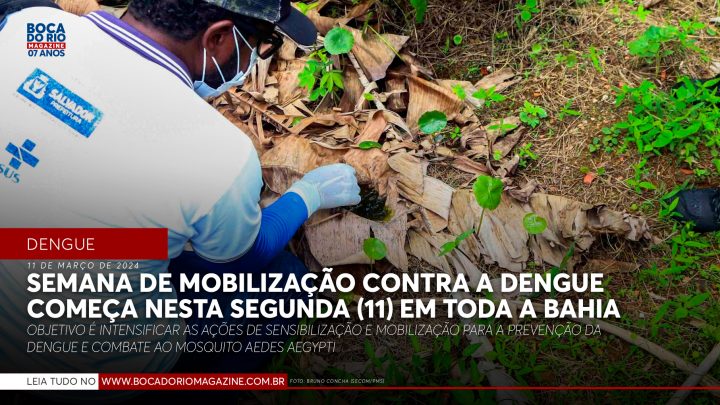 Começa nesta segunda (11) a Semana de Mobilização contra a dengue em toda a Bahia