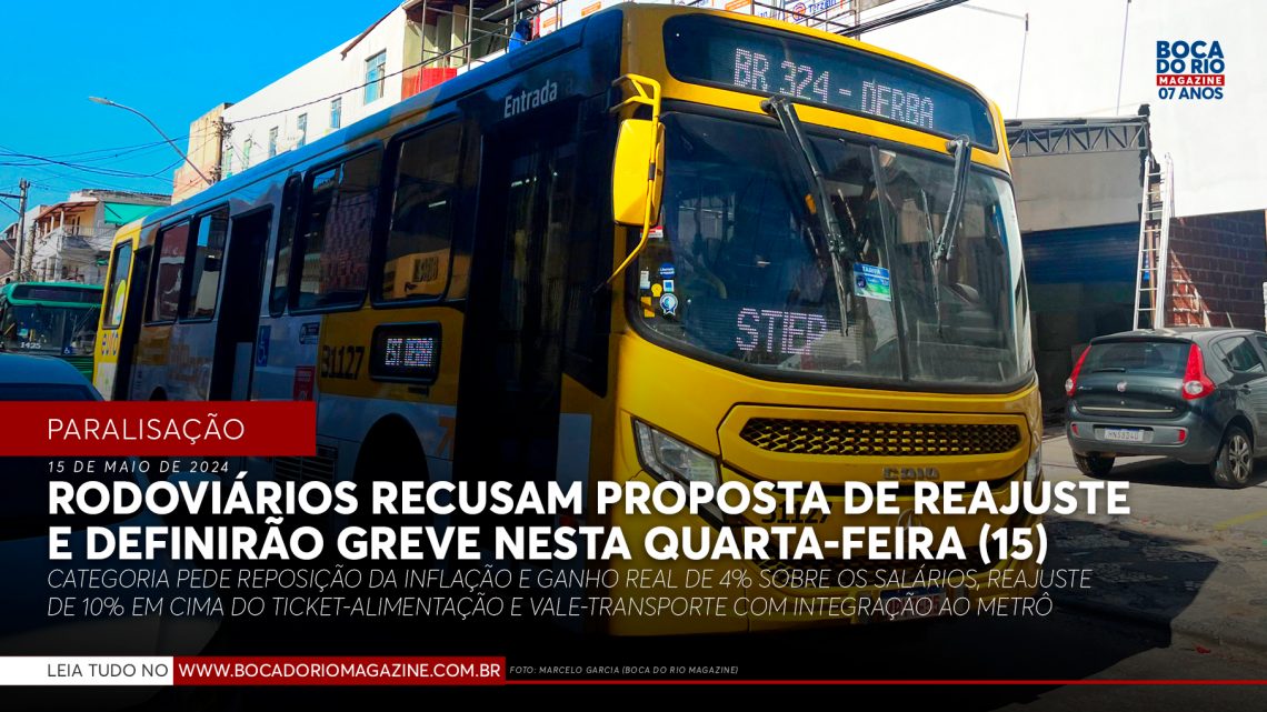 Rodoviários recusam proposta de reajuste e definirão greve nesta quarta (15)