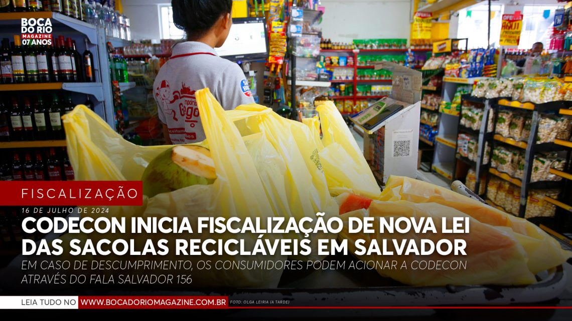 Codecon inicia fiscalização de nova lei das sacolas recicláveis em Salvador