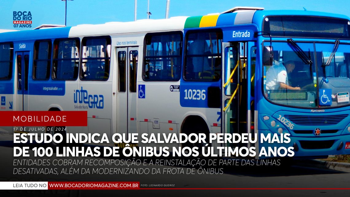 Estudo indica que Salvador perdeu mais de 100 linhas de ônibus nos últimos anos