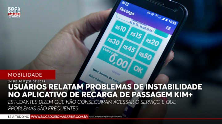 Usuários relatam problemas de instabilidade no aplicativo de recarga de passagem Kim+