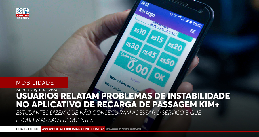 Usuários relatam problemas de instabilidade no aplicativo de recarga de passagem Kim+