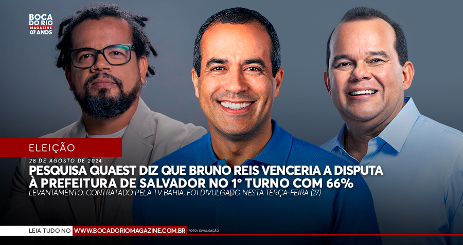 Pesquisa Quaest diz que Bruno Reis venceria a disputa à Prefeitura de Salvador no 1º turno com 66%