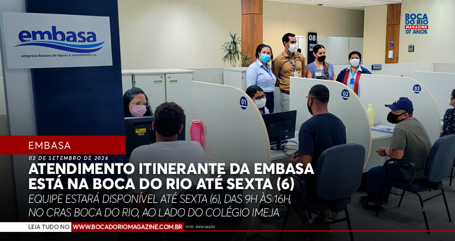 Atendimento itinerante da Embasa está na Boca do Rio até sexta-feira (6)