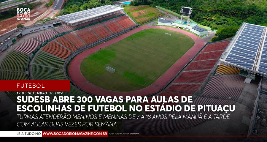 Sudesb abre 300 vagas para aulas de escolinhas de futebol no Estádio de Pituaçu