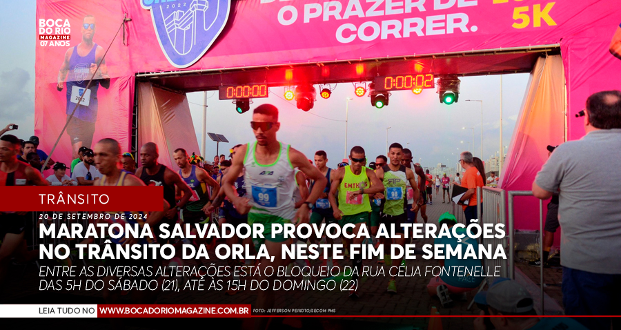 Maratona Salvador provoca alterações no trânsito da orla, neste fim de semana