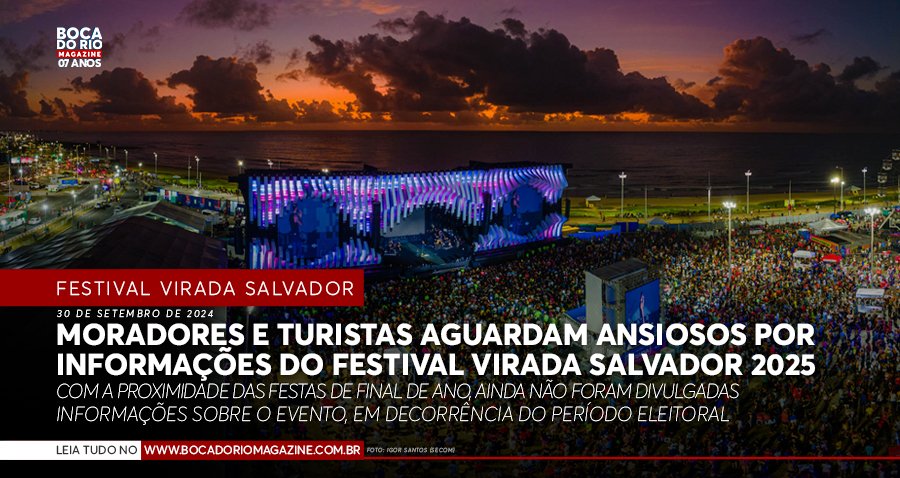 Moradores e turistas aguardam ansiosos por informações do Festival Virada Salvador 2025