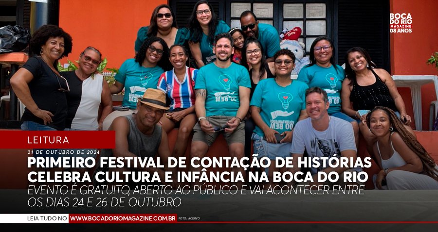 Primeiro Festival de Contação de Histórias celebra cultura e infância na Boca do Rio Primeiro Festival de Contação de Histórias celebra cultura e infância na Boca do Rio