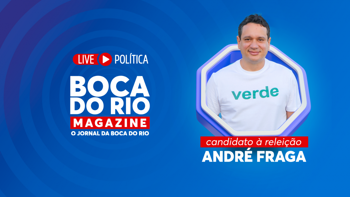Entrevista com candidato a vereador André Fraga, no Podcast Política 2024 do Boca do Rio Magazine Entrevista com candidato a vereador André Fraga, no Podcast Política 2024 do Boca do Rio Magazine