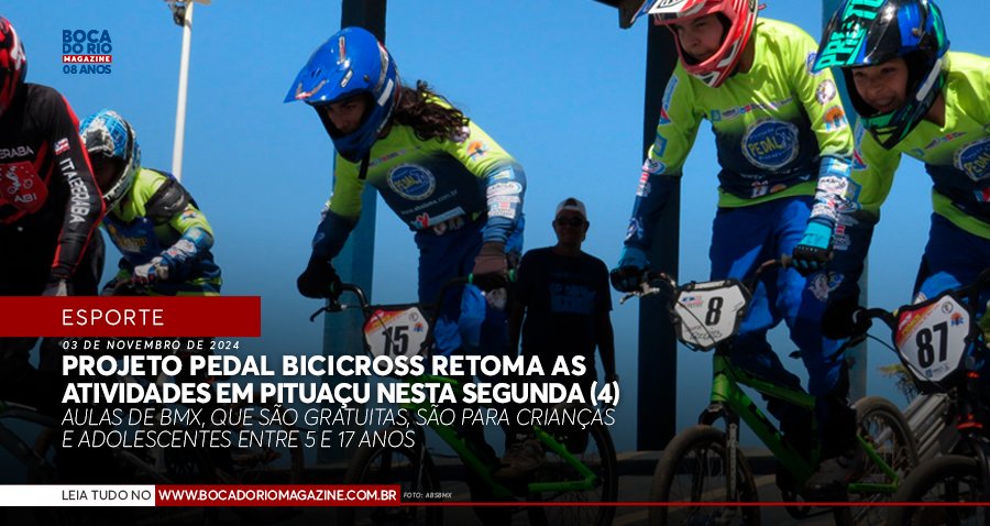 Projeto Pedal Bicicross retoma suas atividades em Pituaçu nesta segunda-feira (4) Projeto Pedal Bicicross retoma suas atividades em Pituaçu nesta segunda-feira (4)